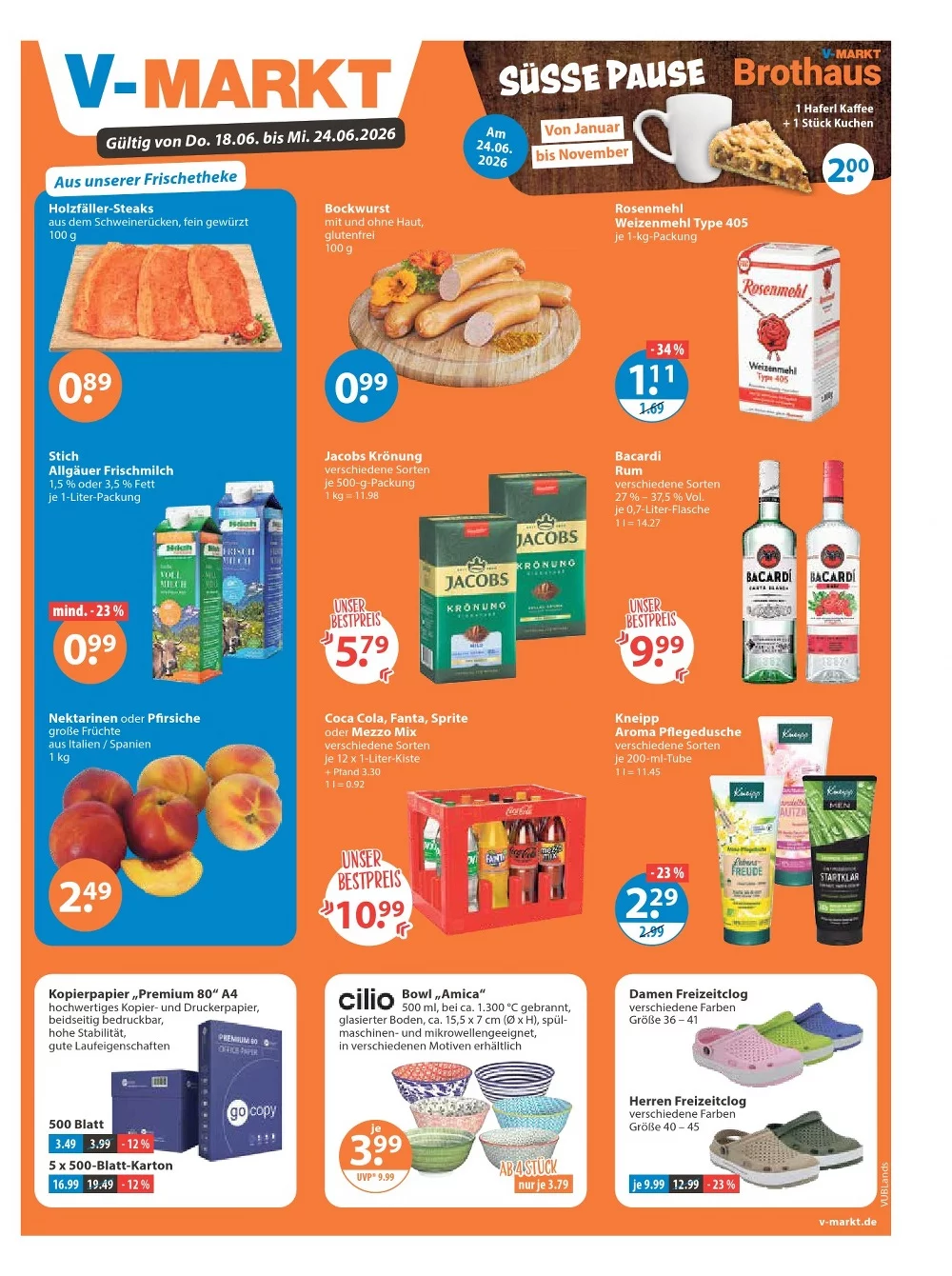 V-Markt Prospekt Aktuell ab 18.06.2026 | Nächste Woche Online Blättern 1 v markt prospekt kw-25