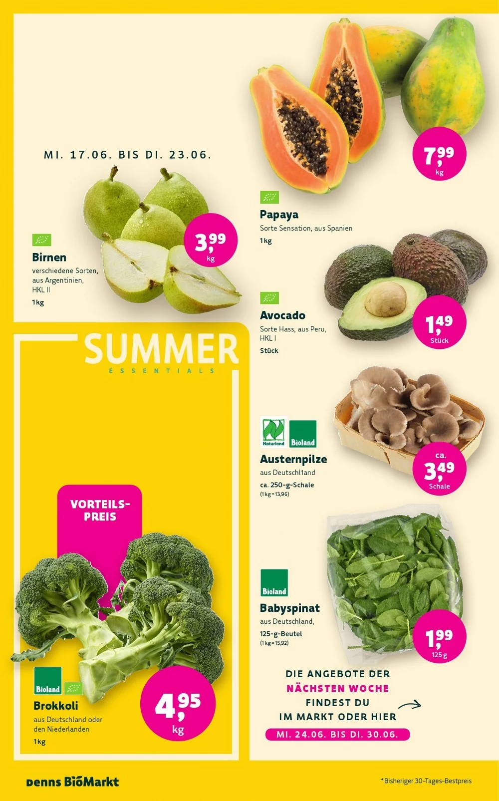 Denn's Biomarkt Prospekt Aktuell ab 17.06.2026 | Nächste Woche Online Blättern 2 denns biomarkt prospekt juni 17 30 2