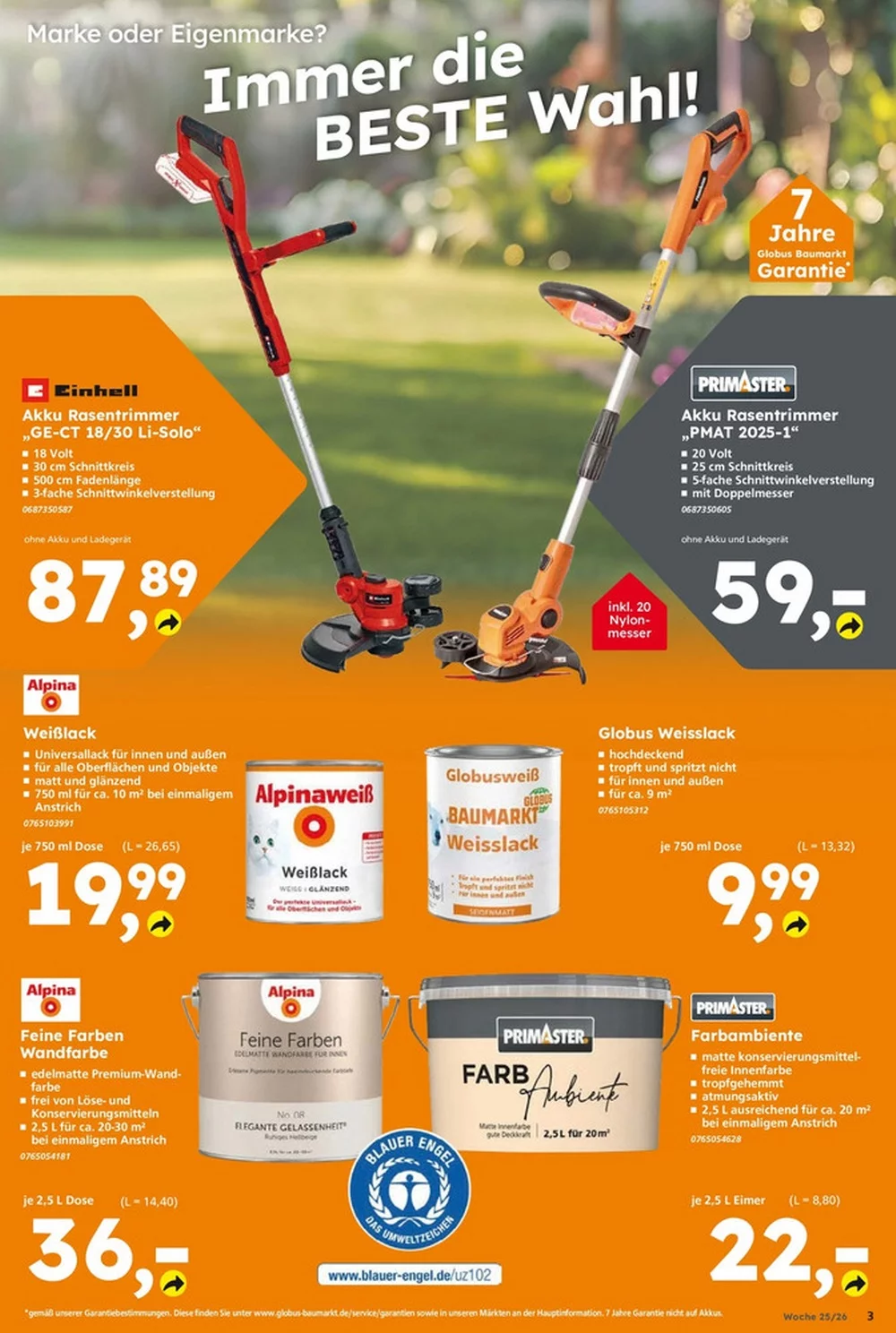 Globus Baumarkt Prospekt Aktuell ab 15.06.2026 | Nächste Woche Online Blättern 3 globus baumarkt prospekt juni 15 20 3