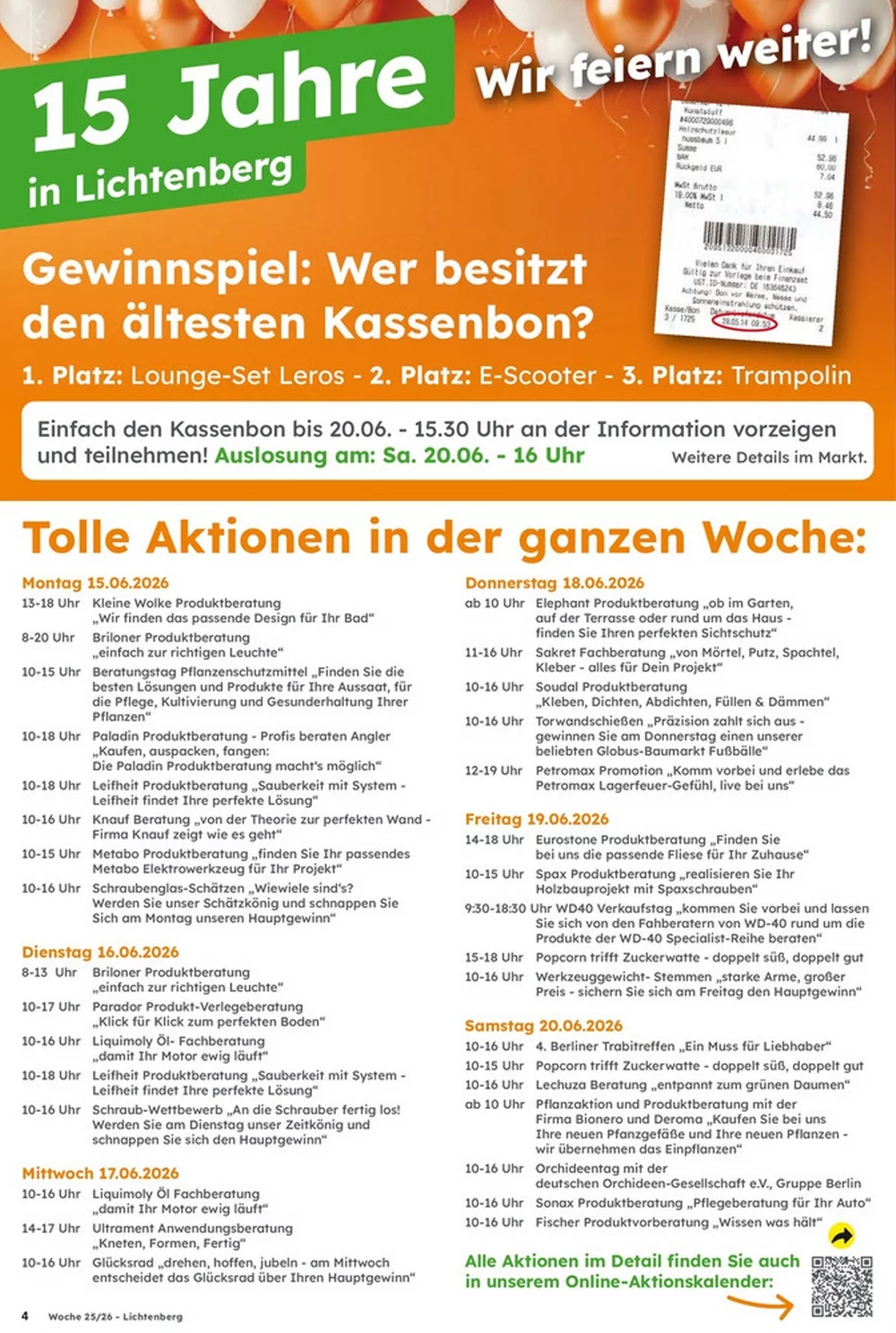 Globus Baumarkt Prospekt Aktuell ab 15.06.2026 | Nächste Woche Online Blättern 4 globus baumarkt prospekt juni 15 20 4