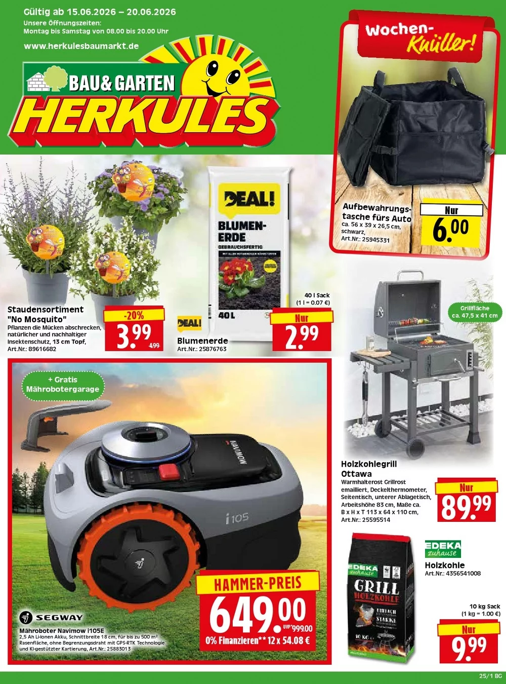 Herkules Baumarkt Prospekt Aktuell ab 15.06.2026 | Nächste Woche Online Blättern 1 herkules baumarkt prospekt kw-25