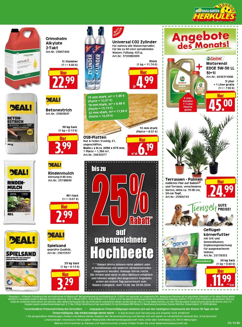 herkules baumarkt prospekt juni 15 20 16