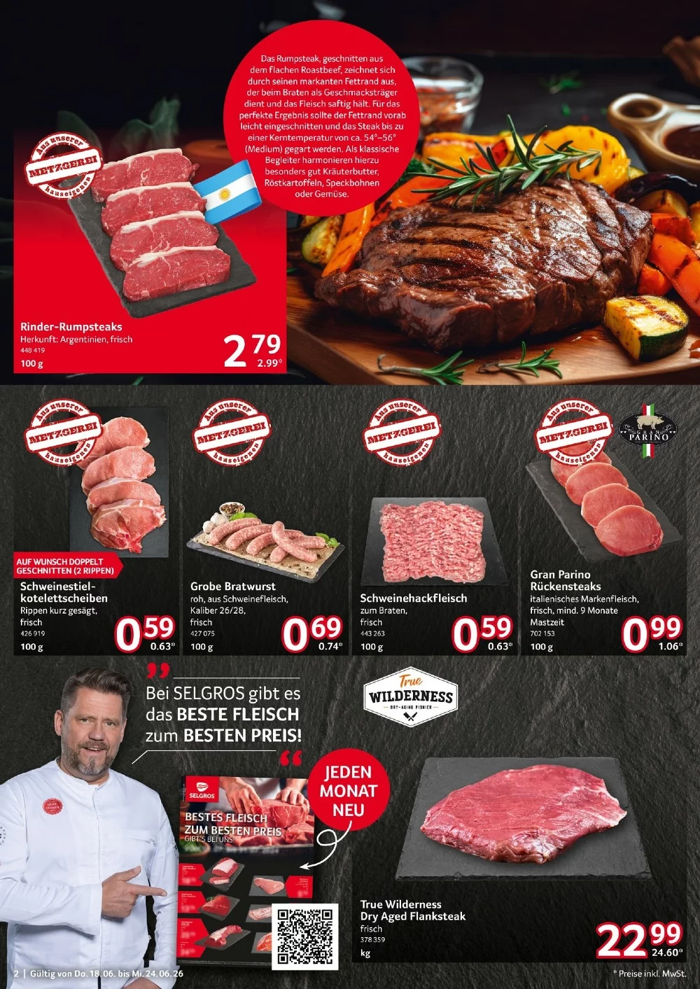 Selgros Prospekt (Food) Aktuell ab 18.06.2026 | Nächste Woche Online Blättern 2 selgros food prospekt juni 18 24 2