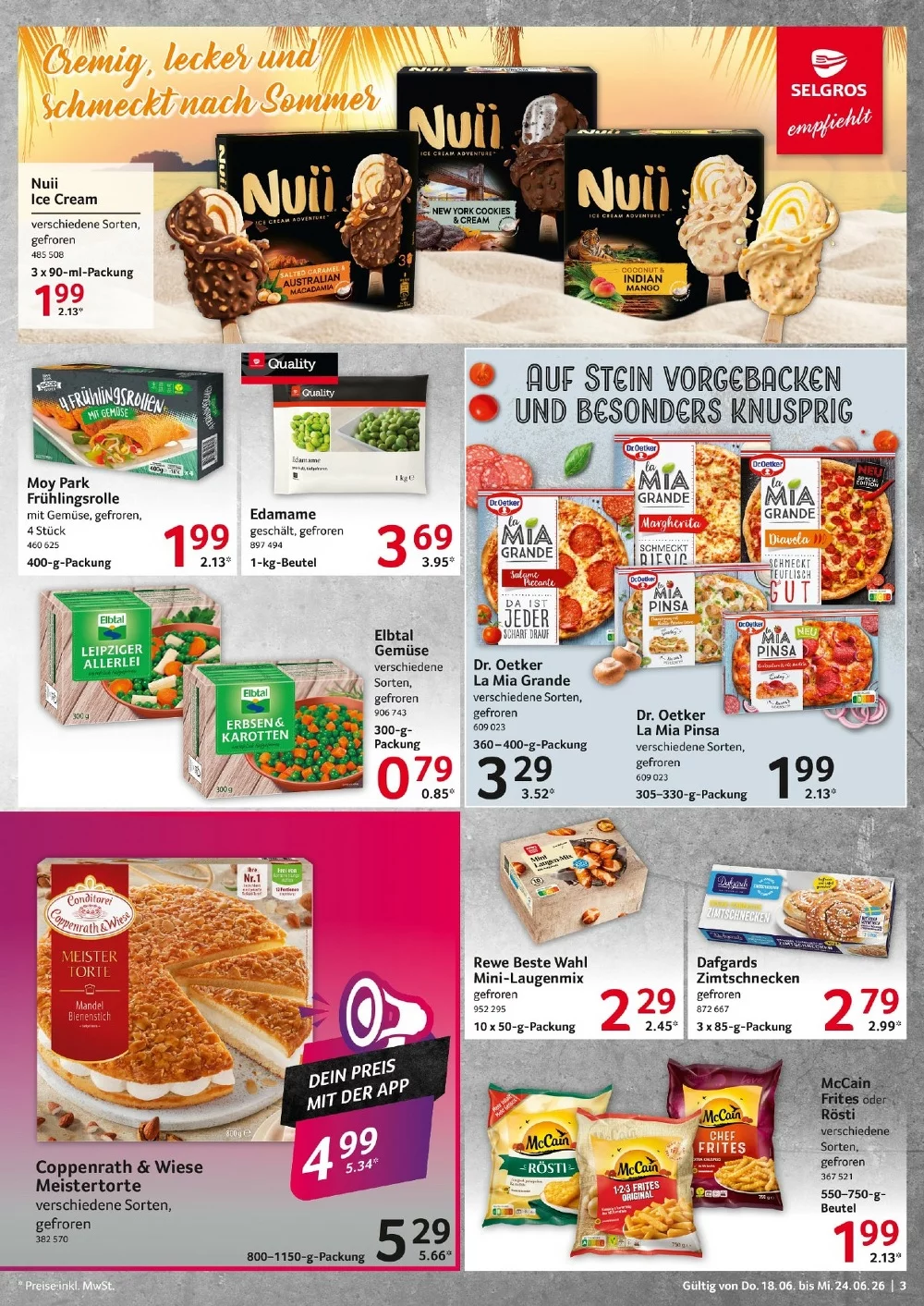 Selgros Prospekt (Food) Aktuell ab 18.06.2026 | Nächste Woche Online Blättern 3 selgros food prospekt juni 18 24 3