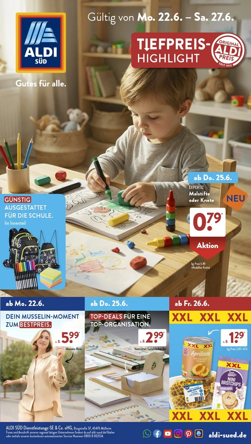 Aldi Süd Prospekt Aktuell ab 22.06.2026 | Nächste Woche Online Blättern 1 aldi süd prospekt kw-26