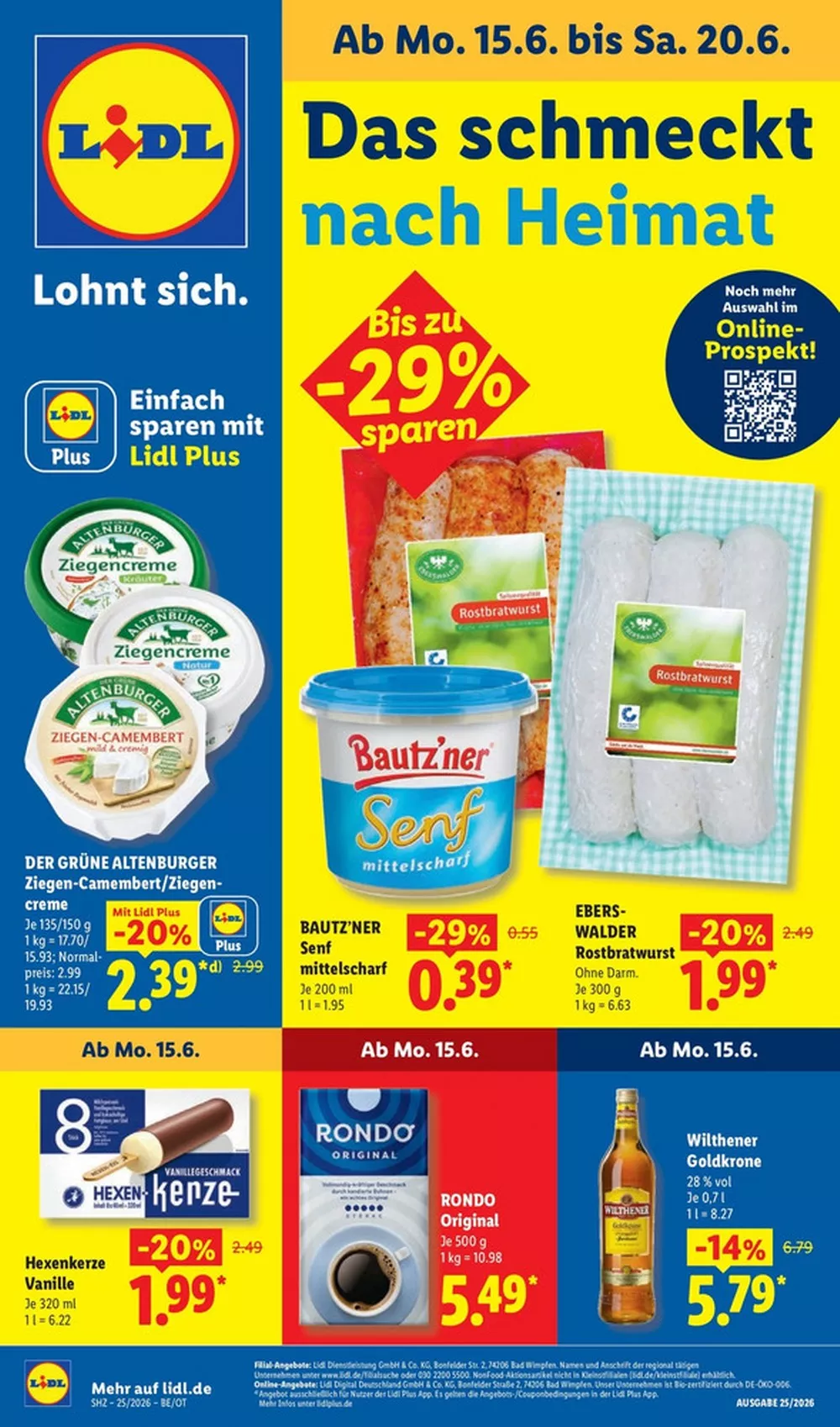 Lidl Prospekt 15.06.2026 | Nächste Woche Online Blättern 1 lidl prospekt kw-24 neu
